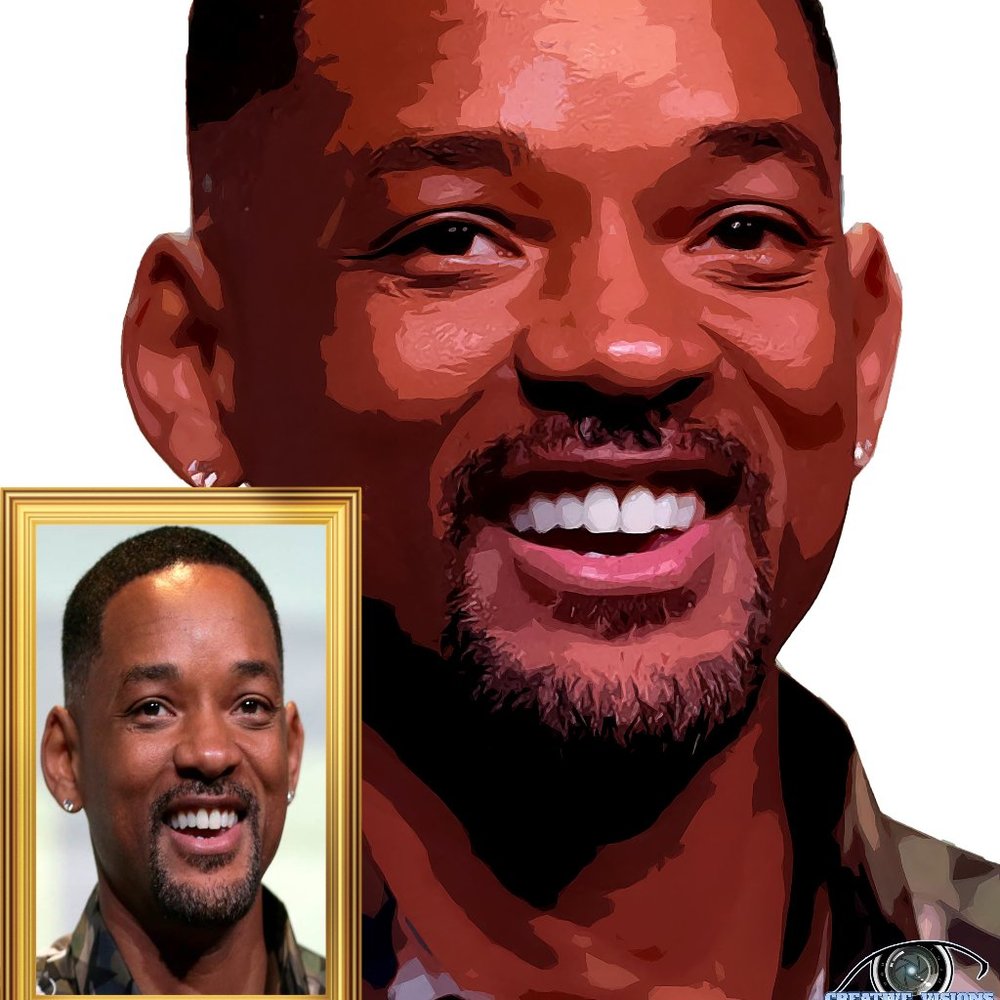 Fresh Prince Will Smith Realistic Digital Vector Portrait set of 6